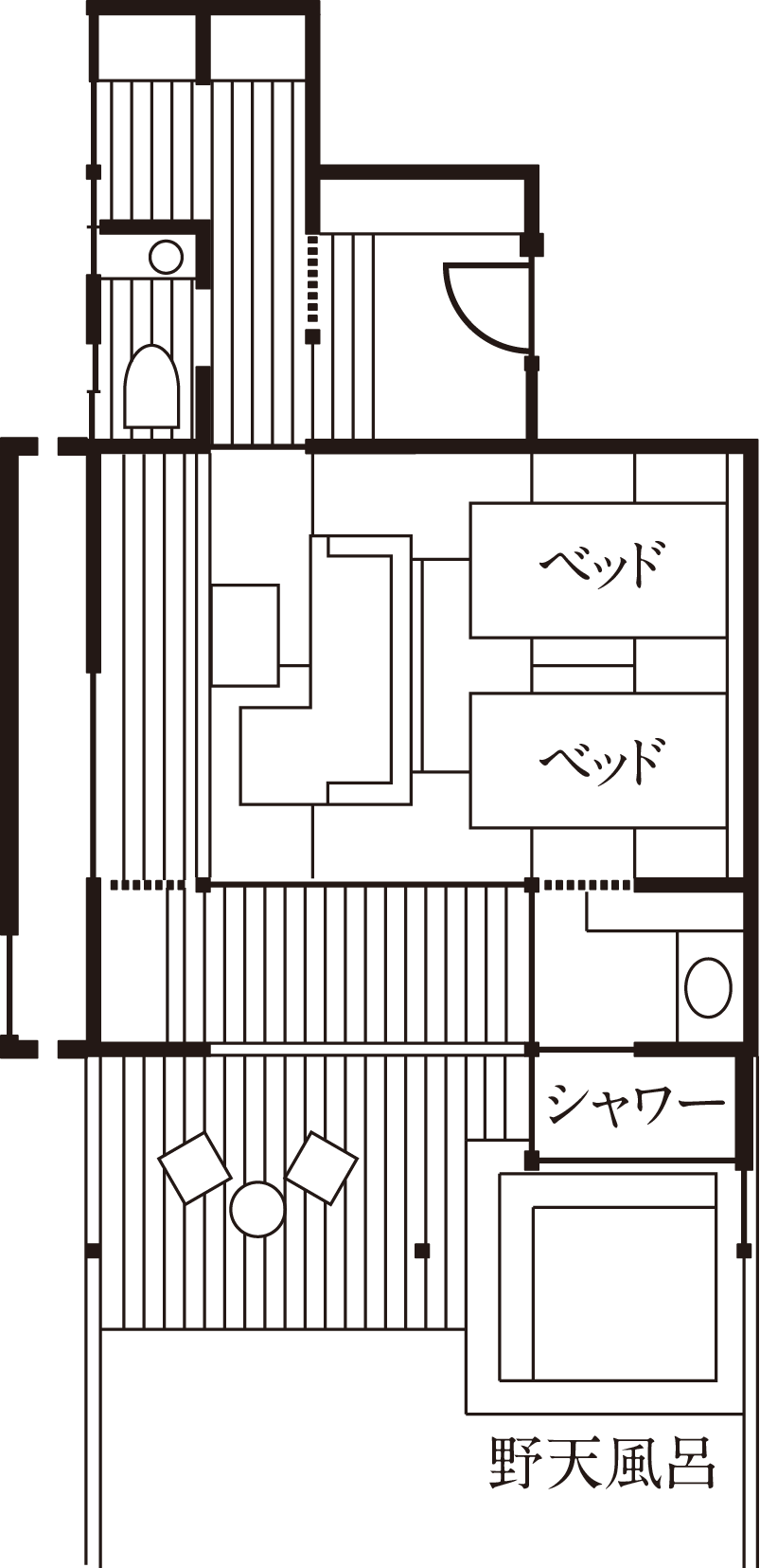 野天風呂付客室101［10畳和室］