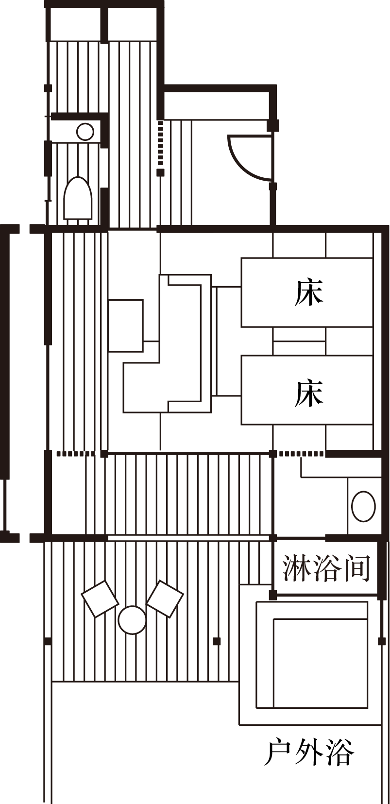 帶露天浴池的客房101［10張榻榻米房］